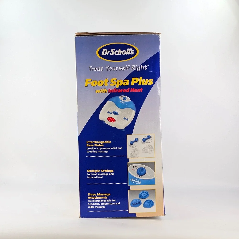 Dr Scholls Foot Spa Plus with Infrared Heat DR6621 Blue White Massager and Box